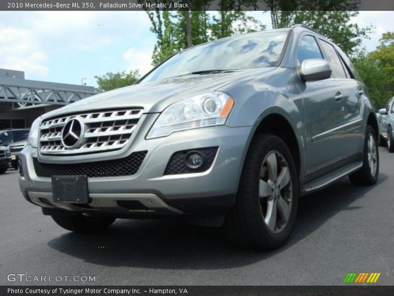 Palladium Silver Metallic / Black 2010 Mercedes-Benz ML 350