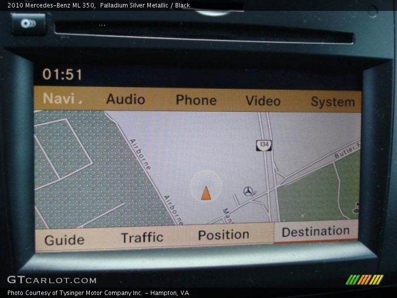 Palladium Silver Metallic / Black 2010 Mercedes-Benz ML 350