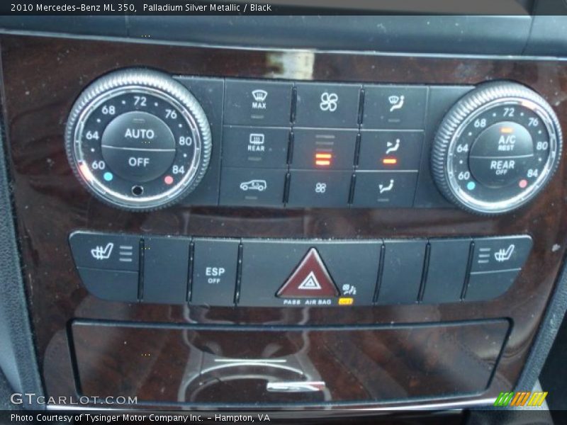 Palladium Silver Metallic / Black 2010 Mercedes-Benz ML 350