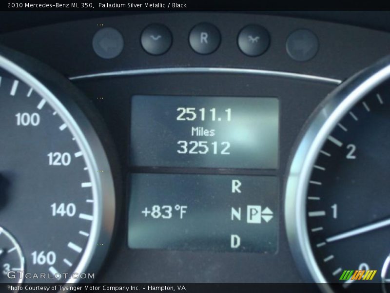 Palladium Silver Metallic / Black 2010 Mercedes-Benz ML 350