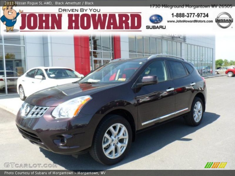Black Amethyst / Black 2011 Nissan Rogue SL AWD