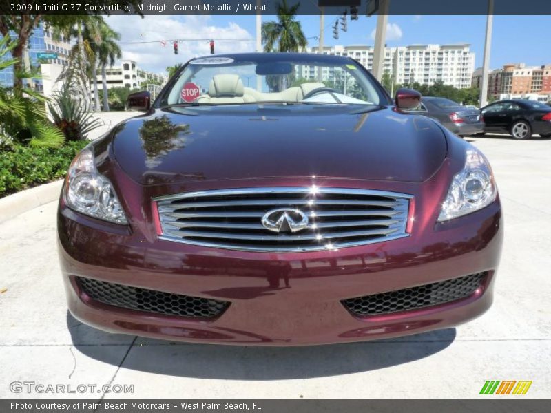 Midnight Garnet Metallic / Wheat 2009 Infiniti G 37 Convertible