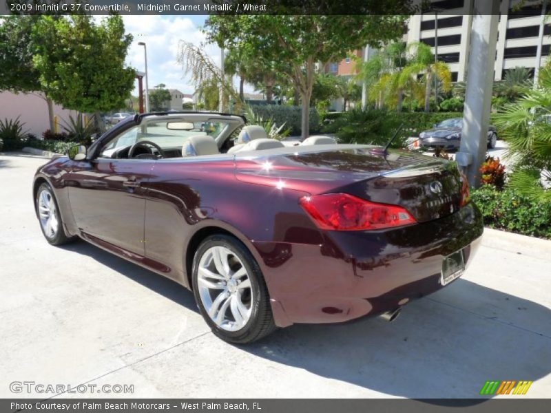 Midnight Garnet Metallic / Wheat 2009 Infiniti G 37 Convertible