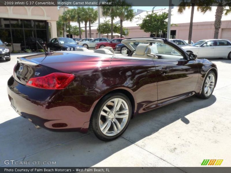 Midnight Garnet Metallic / Wheat 2009 Infiniti G 37 Convertible