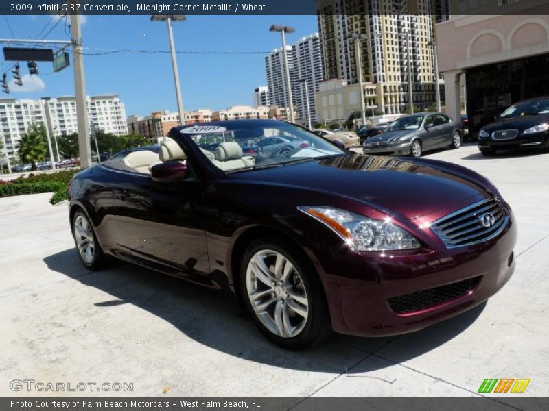 Midnight Garnet Metallic / Wheat 2009 Infiniti G 37 Convertible
