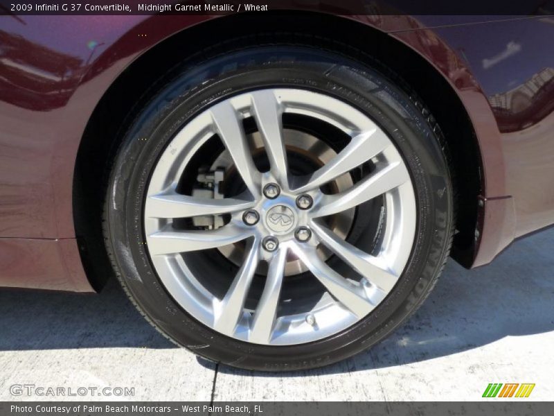 Midnight Garnet Metallic / Wheat 2009 Infiniti G 37 Convertible