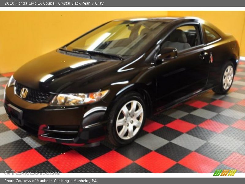 Crystal Black Pearl / Gray 2010 Honda Civic LX Coupe