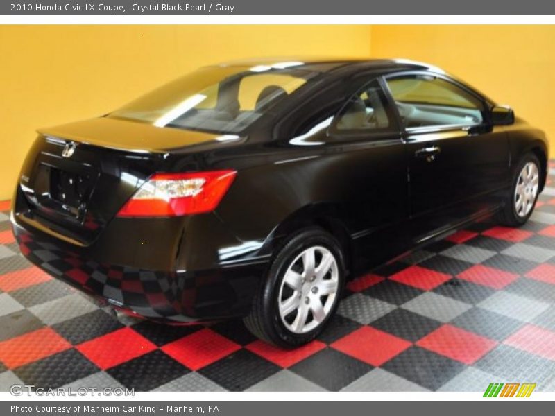Crystal Black Pearl / Gray 2010 Honda Civic LX Coupe