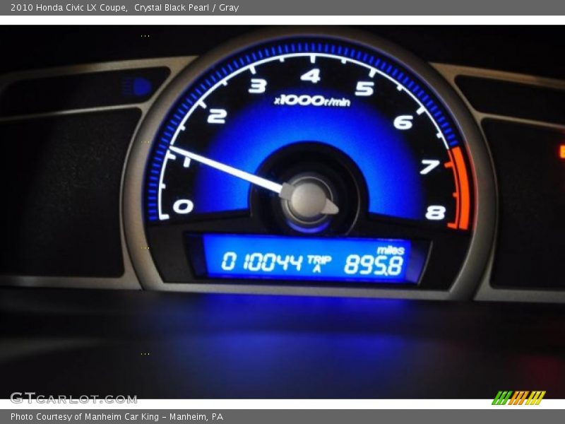 Crystal Black Pearl / Gray 2010 Honda Civic LX Coupe