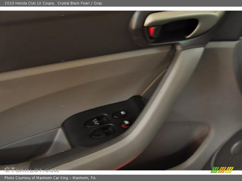 Crystal Black Pearl / Gray 2010 Honda Civic LX Coupe