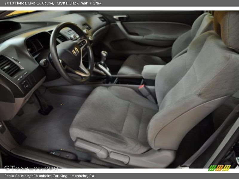 Crystal Black Pearl / Gray 2010 Honda Civic LX Coupe