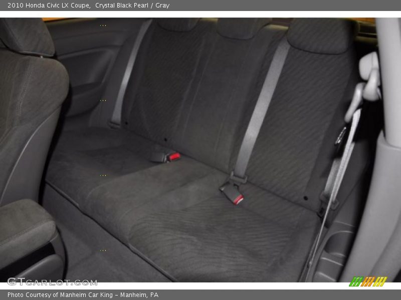 Crystal Black Pearl / Gray 2010 Honda Civic LX Coupe