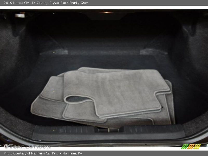 Crystal Black Pearl / Gray 2010 Honda Civic LX Coupe