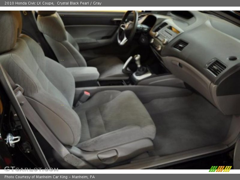 Crystal Black Pearl / Gray 2010 Honda Civic LX Coupe