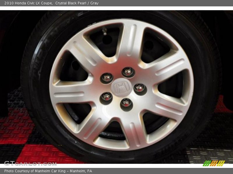 Crystal Black Pearl / Gray 2010 Honda Civic LX Coupe