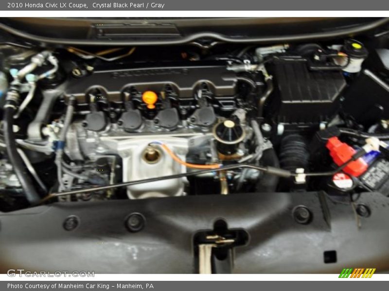 Crystal Black Pearl / Gray 2010 Honda Civic LX Coupe
