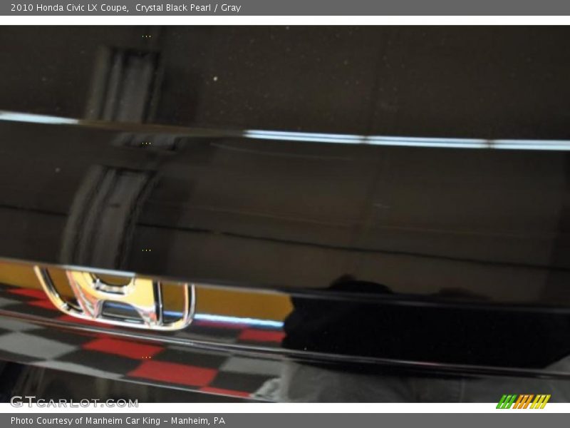 Crystal Black Pearl / Gray 2010 Honda Civic LX Coupe