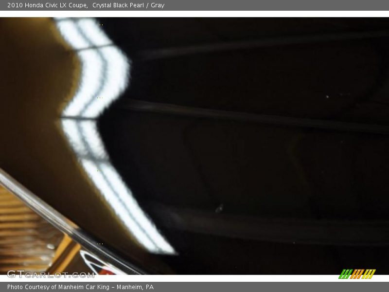 Crystal Black Pearl / Gray 2010 Honda Civic LX Coupe