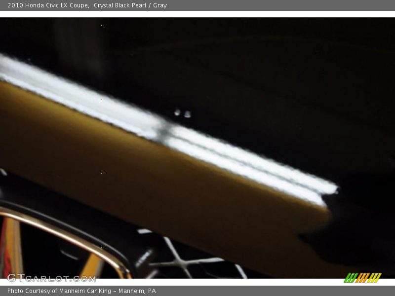 Crystal Black Pearl / Gray 2010 Honda Civic LX Coupe