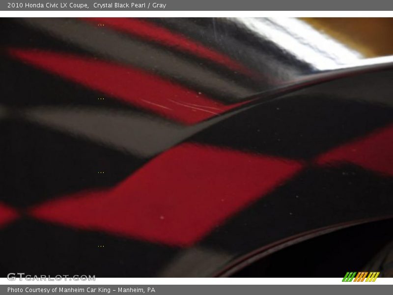 Crystal Black Pearl / Gray 2010 Honda Civic LX Coupe