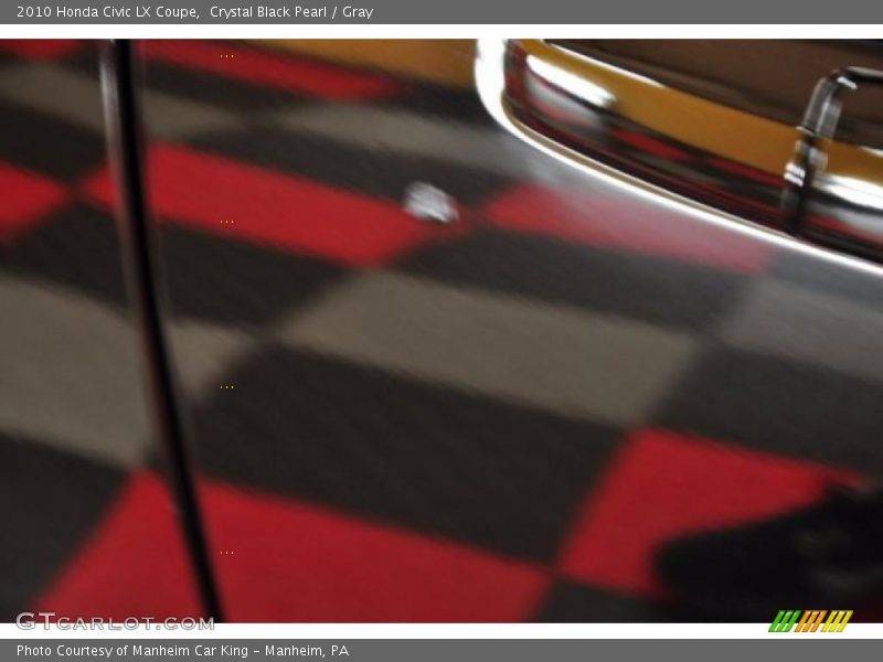 Crystal Black Pearl / Gray 2010 Honda Civic LX Coupe