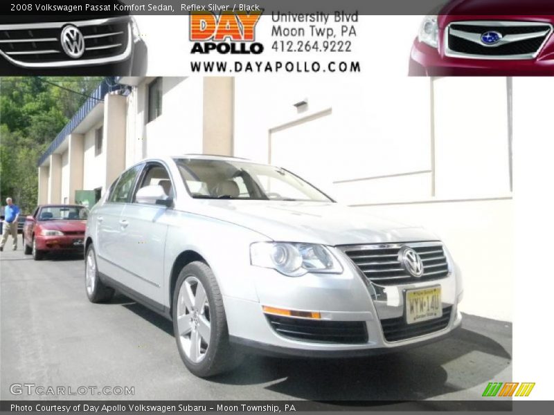 Reflex Silver / Black 2008 Volkswagen Passat Komfort Sedan