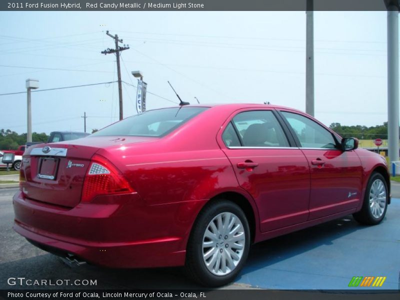 Red Candy Metallic / Medium Light Stone 2011 Ford Fusion Hybrid