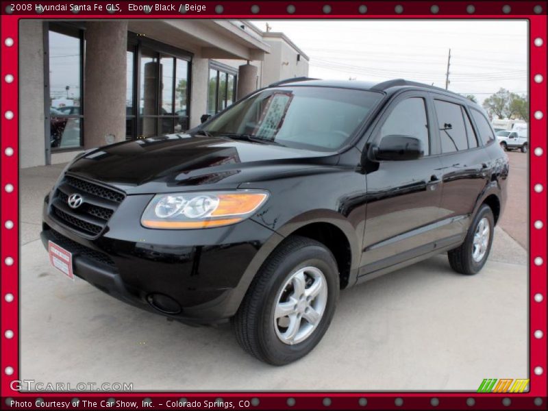 Ebony Black / Beige 2008 Hyundai Santa Fe GLS