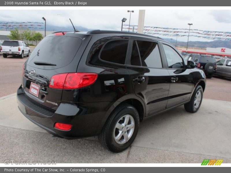 Ebony Black / Beige 2008 Hyundai Santa Fe GLS