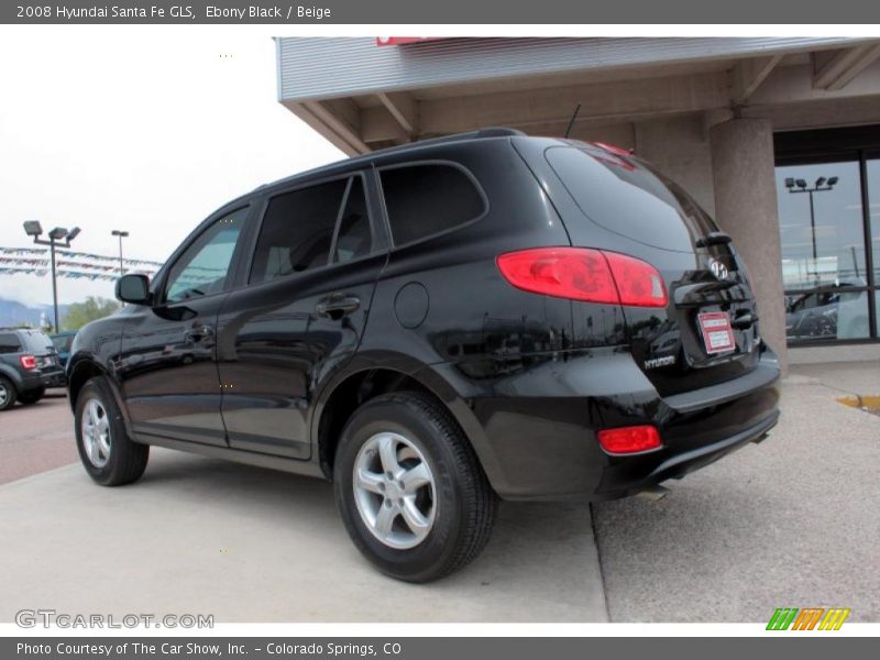 Ebony Black / Beige 2008 Hyundai Santa Fe GLS