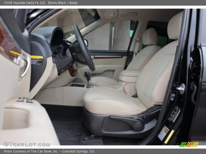 Ebony Black / Beige 2008 Hyundai Santa Fe GLS