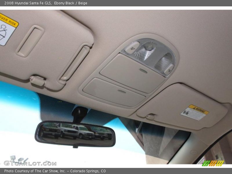 Ebony Black / Beige 2008 Hyundai Santa Fe GLS