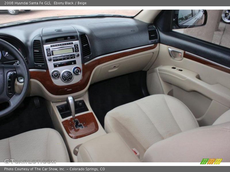 Ebony Black / Beige 2008 Hyundai Santa Fe GLS