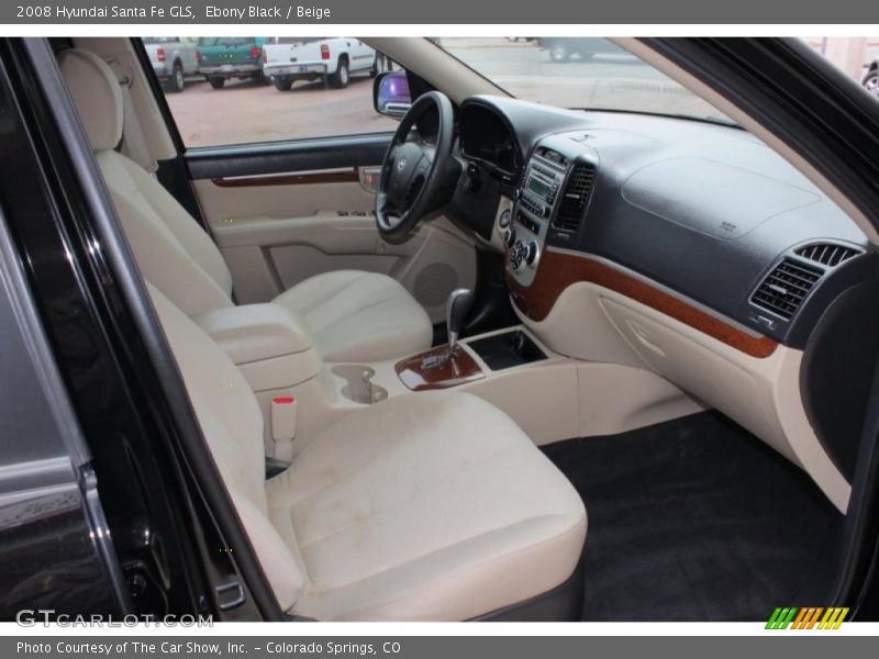 Ebony Black / Beige 2008 Hyundai Santa Fe GLS