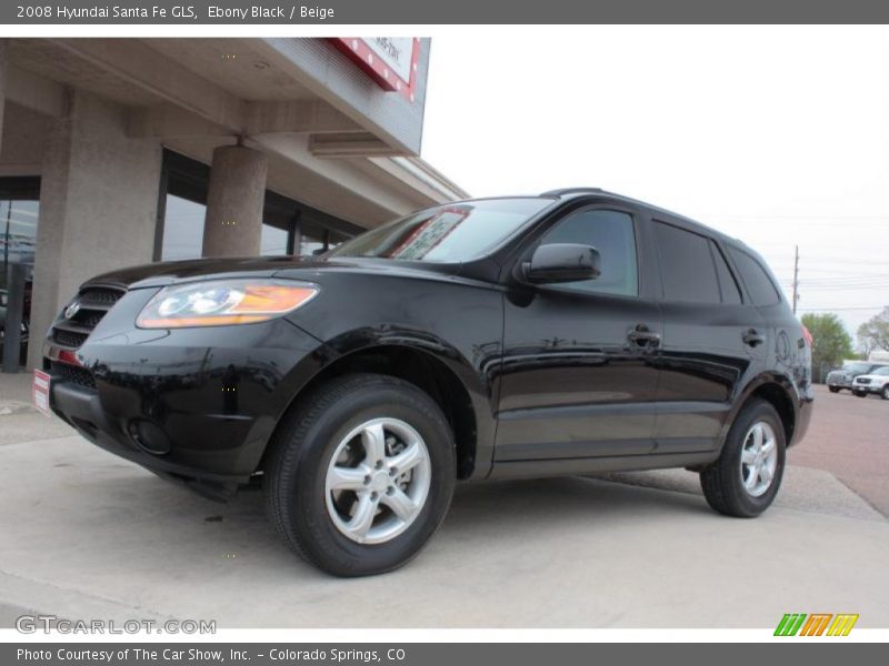 Ebony Black / Beige 2008 Hyundai Santa Fe GLS
