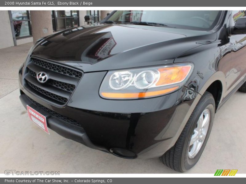 Ebony Black / Beige 2008 Hyundai Santa Fe GLS