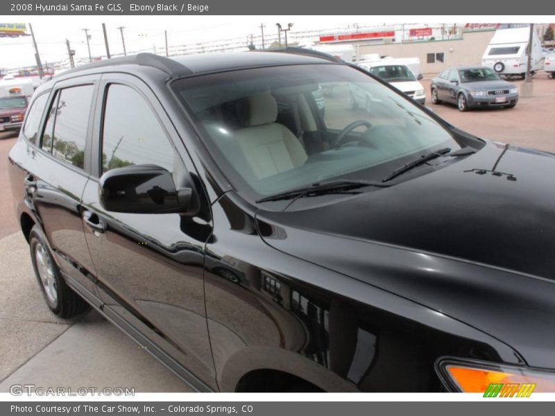 Ebony Black / Beige 2008 Hyundai Santa Fe GLS