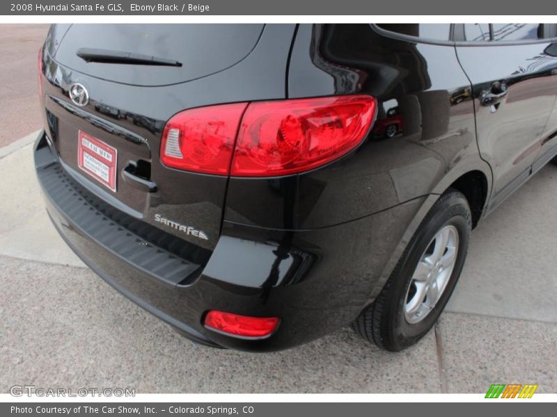 Ebony Black / Beige 2008 Hyundai Santa Fe GLS