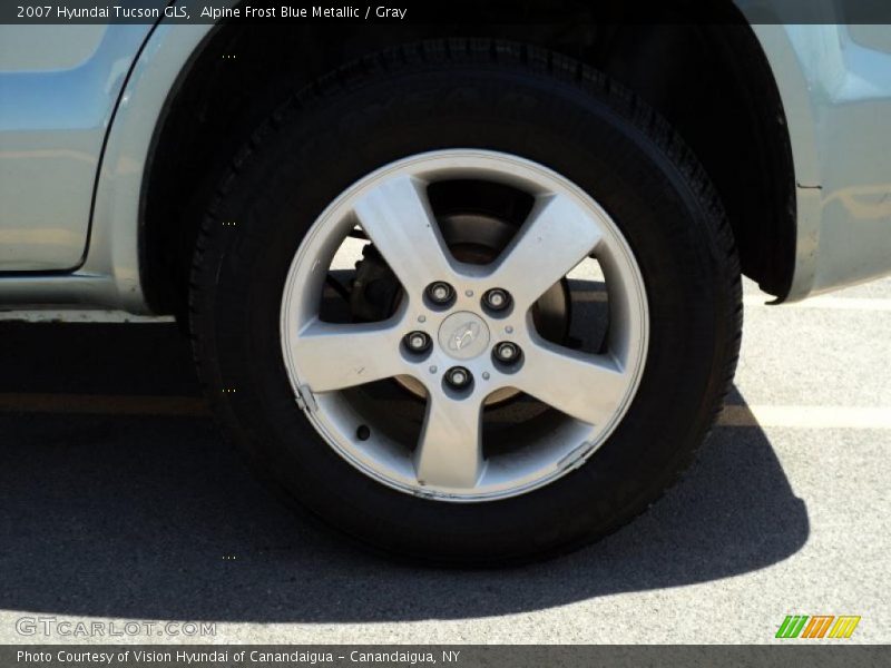 Alpine Frost Blue Metallic / Gray 2007 Hyundai Tucson GLS