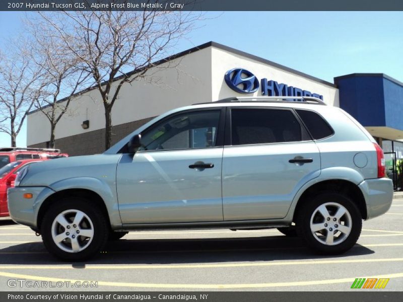 Alpine Frost Blue Metallic / Gray 2007 Hyundai Tucson GLS