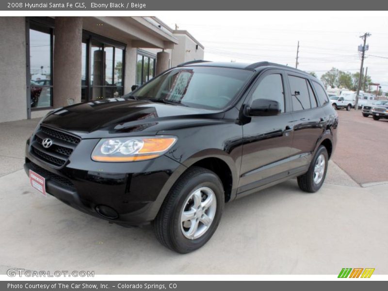 Ebony Black / Beige 2008 Hyundai Santa Fe GLS