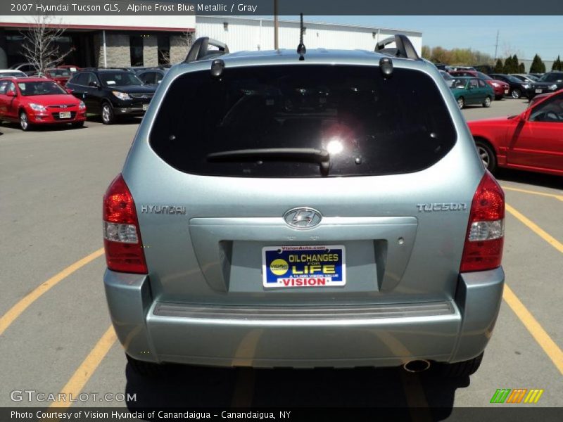 Alpine Frost Blue Metallic / Gray 2007 Hyundai Tucson GLS