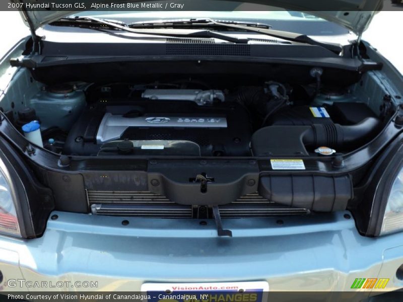 Alpine Frost Blue Metallic / Gray 2007 Hyundai Tucson GLS