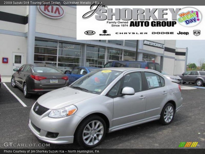 Quicksilver Metallic / Black 2009 Suzuki SX4 Touring Sport Sedan