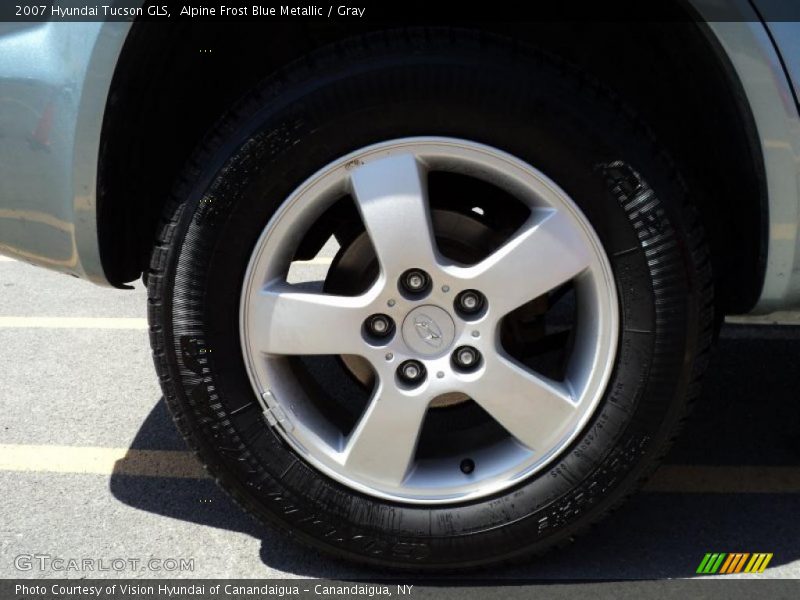 Alpine Frost Blue Metallic / Gray 2007 Hyundai Tucson GLS