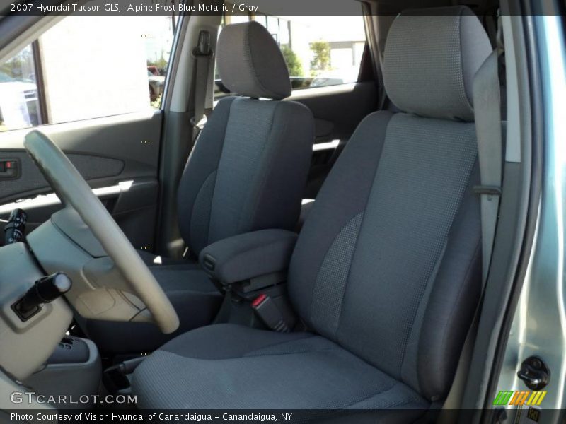 Alpine Frost Blue Metallic / Gray 2007 Hyundai Tucson GLS