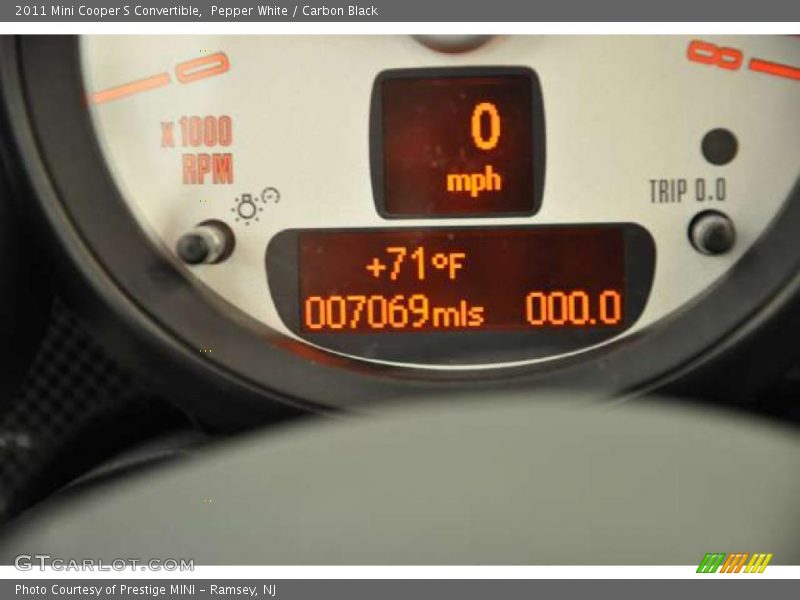 Pepper White / Carbon Black 2011 Mini Cooper S Convertible