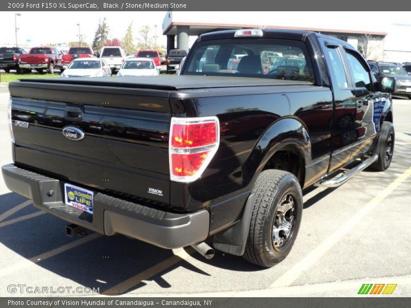 Black / Stone/Medium Stone 2009 Ford F150 XL SuperCab
