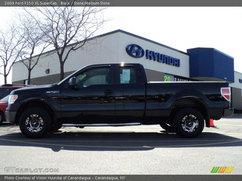 Black / Stone/Medium Stone 2009 Ford F150 XL SuperCab