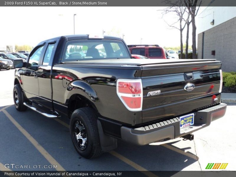 Black / Stone/Medium Stone 2009 Ford F150 XL SuperCab